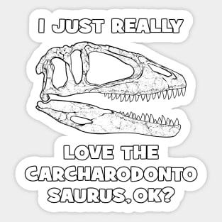 Carcharodontosaurus Fossil Hunter Sticker